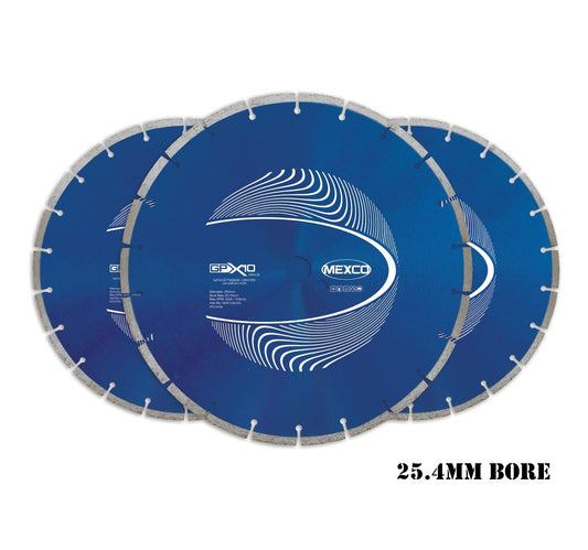 3 x Mexco GPX10 350mm Concrete X10 Grade 25.4mm Bore