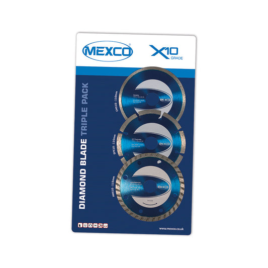 Mexco 115mm Diamond Blade Triplepack