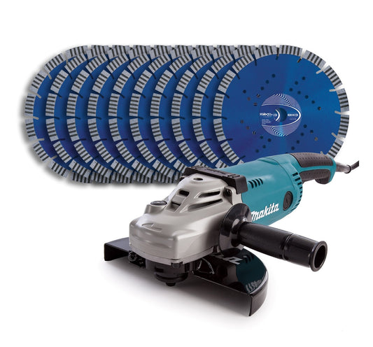 Makita 230mm GA9020S Angle Grinder GPX15 Bundle 110v