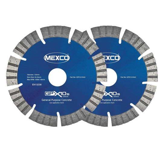 Mexco GPX15 125mm Wall Chasing Blade Twin Pack