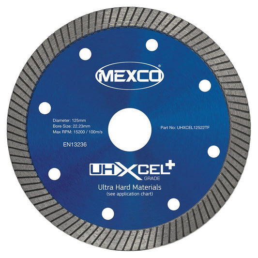 Mexco UHXCEL+ 125mm Porcelain Diamond Blade 22.23mm Bore