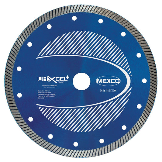 Mexco UHXCEL+ 200mm Porcelain Diamond Blade 22.23mm Bore