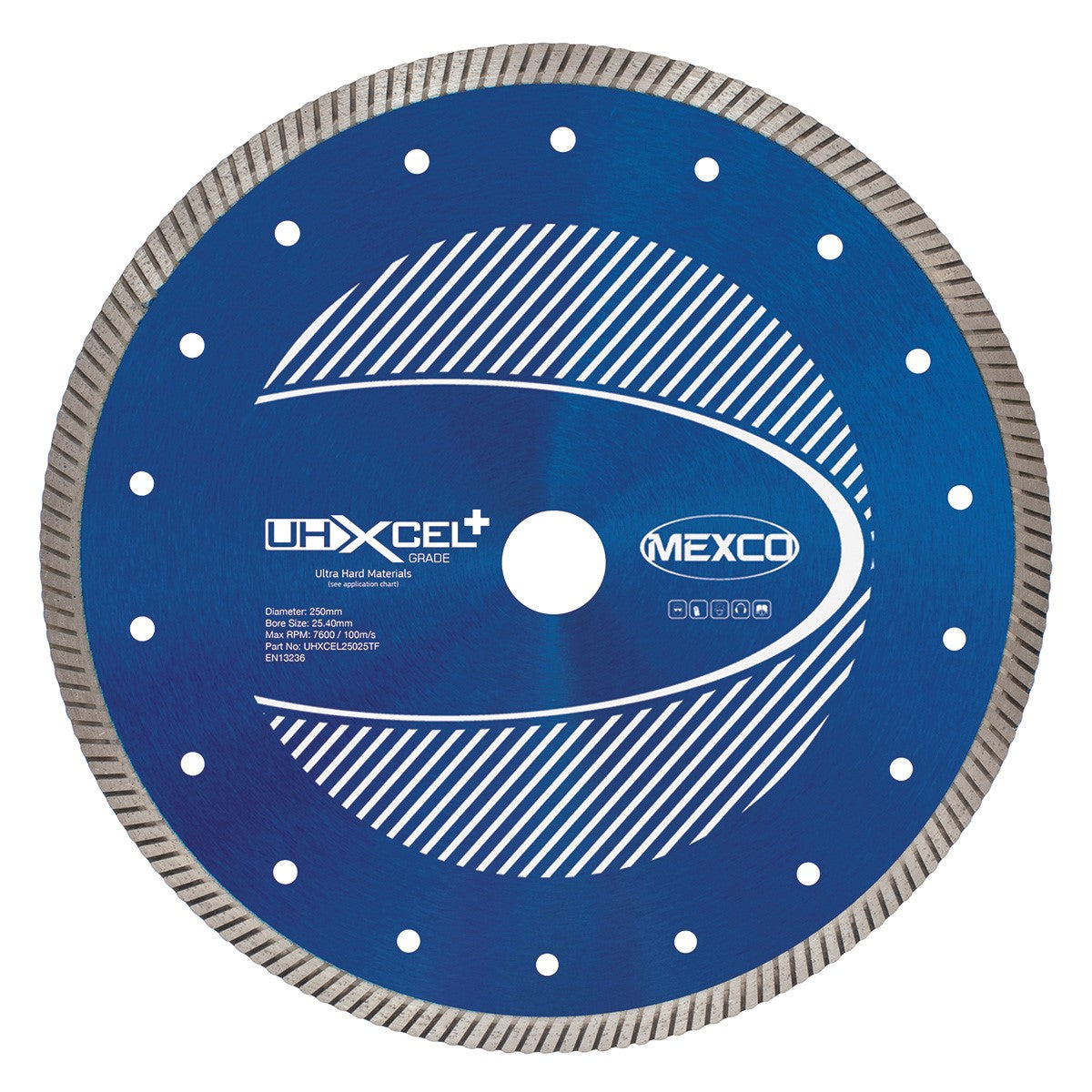 Mexco UHXCEL+ 250mm Porcelain Diamond Blade 25.4mm Bore