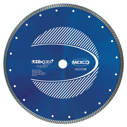 Mexco UHXCEL+ 350mm Porcelain Diamond Blade 25.4mm Bore