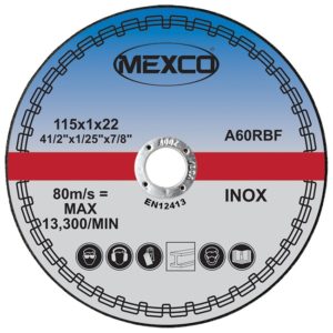 115mm ABRASIVE DISC INOX CUTTING - STAINLESS STEEL